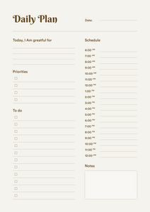 Daily Planner Printable